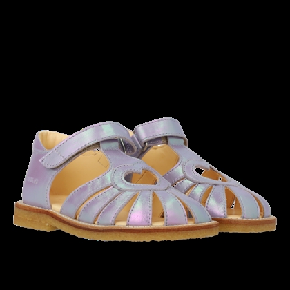 Angulus Sandal (Almindelig/Bred) - Hjerte Lilac Shine 